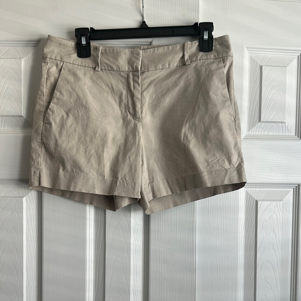 Ann Taylor Factory Tan Bermuda Shorts Classic Style